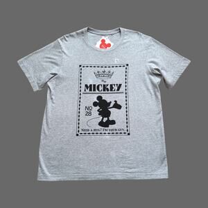 Uniqlo Disney Mickey Mouse Gray SS Graphic Tee XL NWT